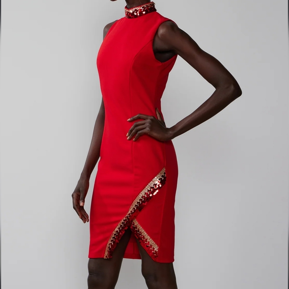 NY & Co. Sequined Midi Dress